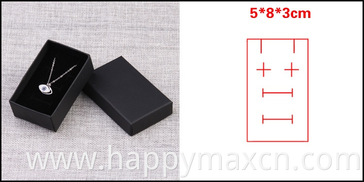 Wholesale Custom Logo High Quality Black Gift Box With Lid Jewelry Boxes For Packaging recycled jewelry packing